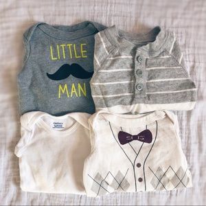 💥4-pack long sleeve onesies